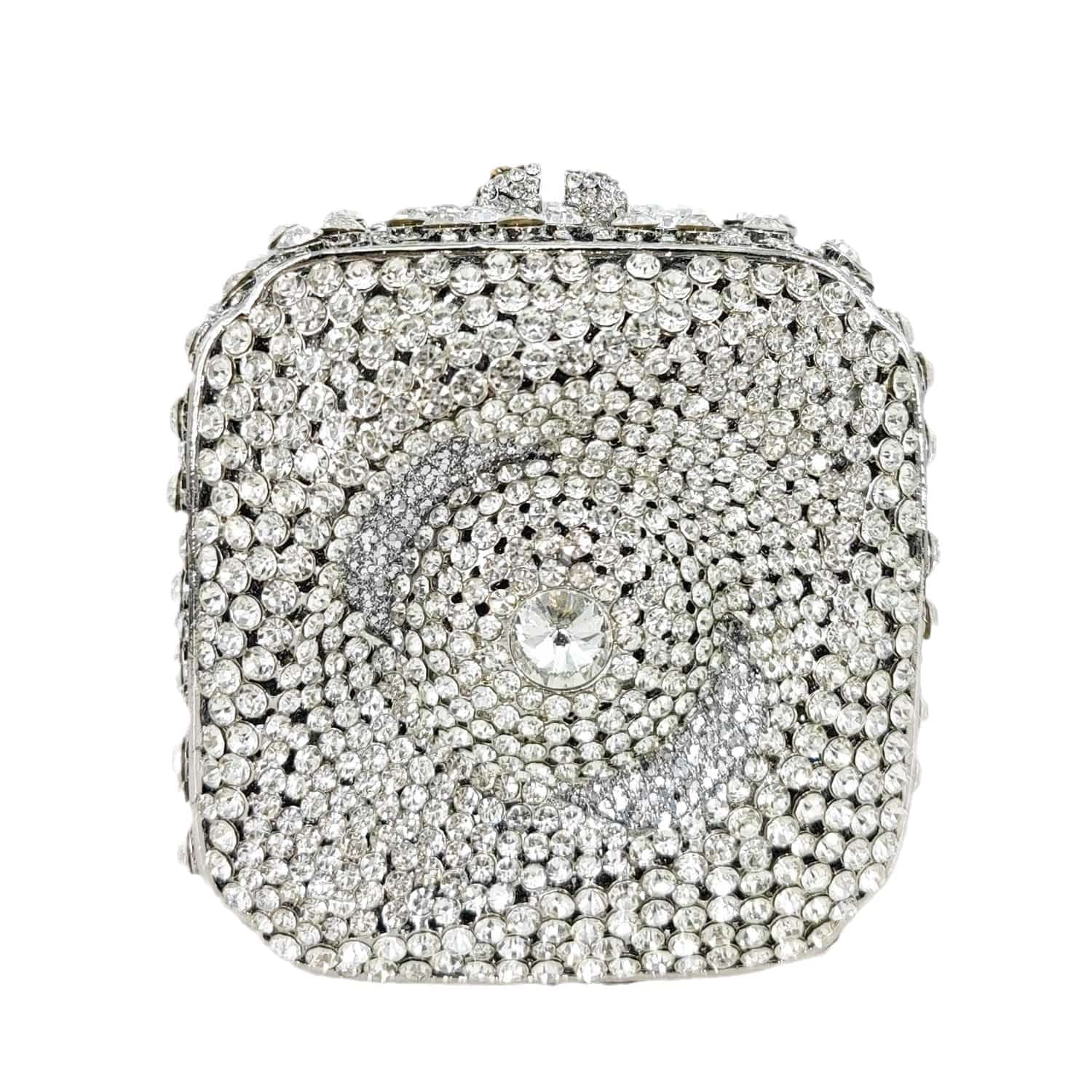 Women Evening Clutch Bag Luxury Handbag Square Bags High Quality Bling Diamond Rhinestone Crystal Small Bridal Bag Clutch