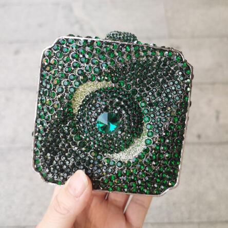 Women Evening Clutch Bag Luxury Handbag Square Bags High Quality Bling Diamond Rhinestone Crystal Small Bridal Bag Clutch