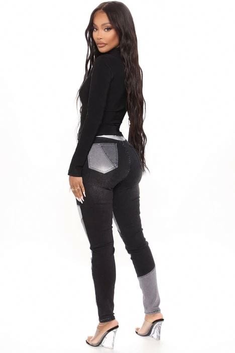 Women High Waist Mom Spandex Jeans pants Streetwear Vintage Patchwork Skinny Pants Autumn Fashion Pencil Denim Trousers Y2k