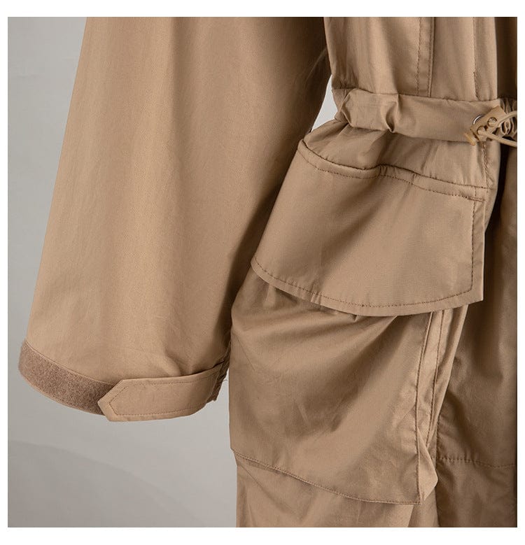 Women Jumpsuit Drawstring Hollow Out Casual Rompers Summer Womens Jumpsuit Irregular Vintage Khaki 2022 New