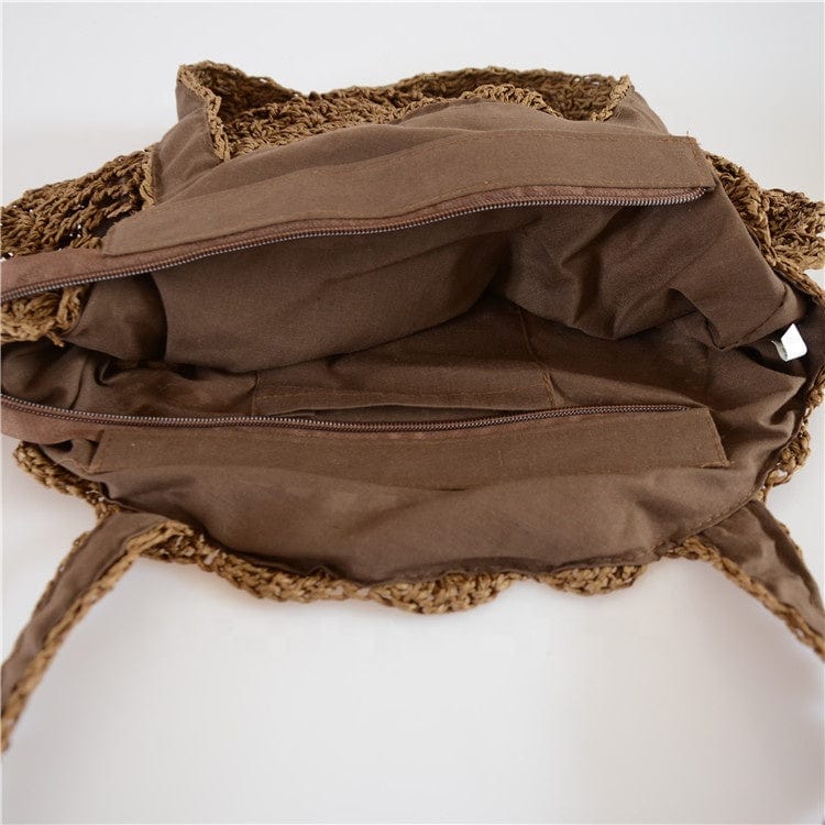 Women Ladies Big Woven Straw Beach Bags 2022 Designer Summer Beach Bag Women