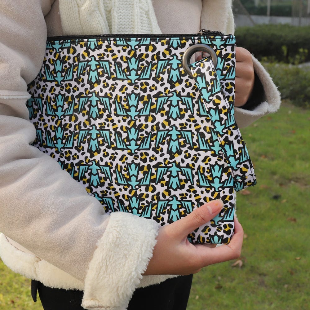 Women Leopard with Hair Oversized Clutch Bag Designer Large Capacity Clutch Handbag Lady Wristlet Purse Evening Bag For Girls