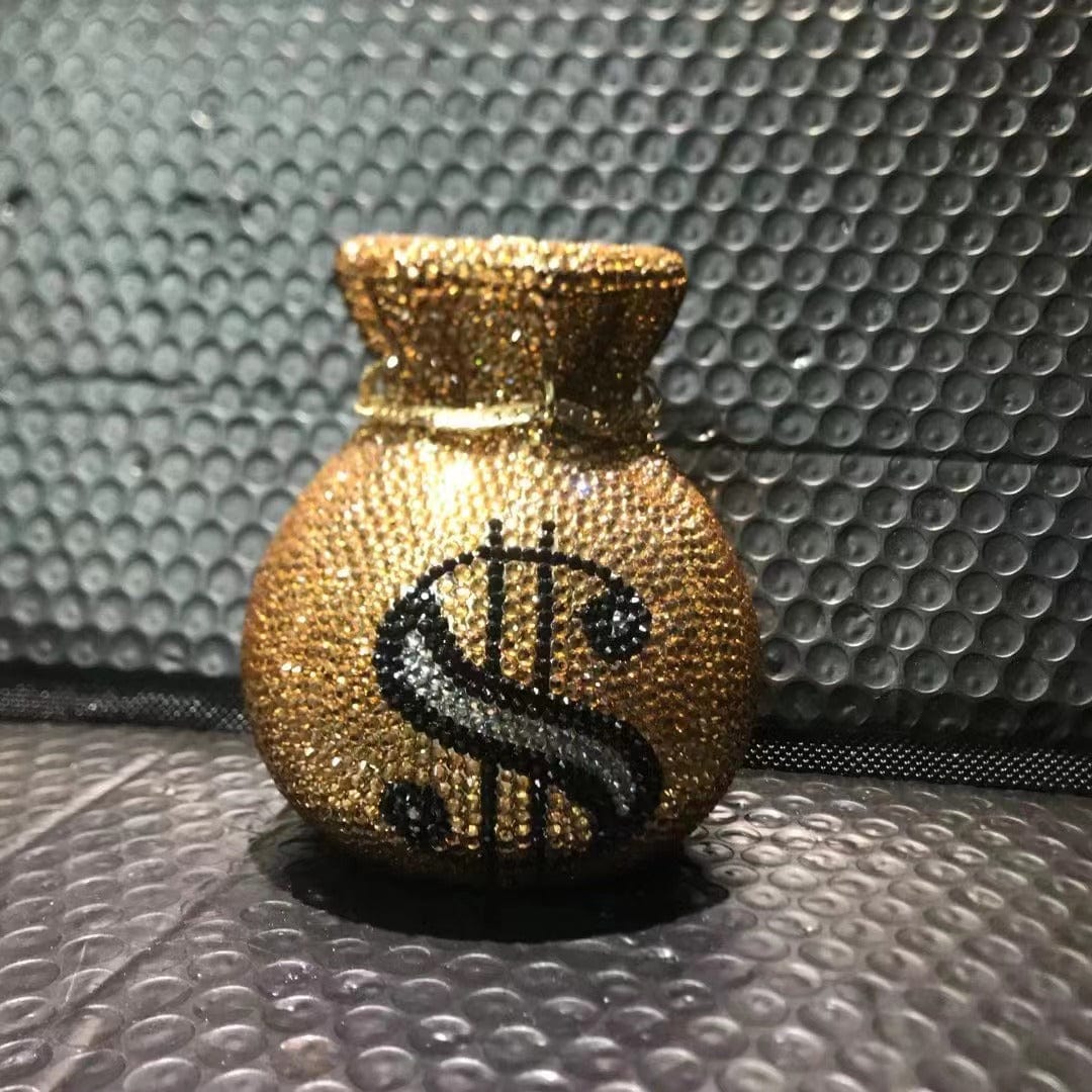 Women Money pocket Lipstick bling diamond party skull handbag hand rhinestone ice cream clutch popcorn fox purse evening bags