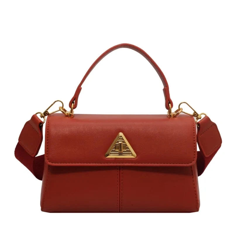 Women PU Leather Handbags Designer Triangle metal lock Ladies Shoulder Bags Fashion New Luxury Brand Female Messenger Bag