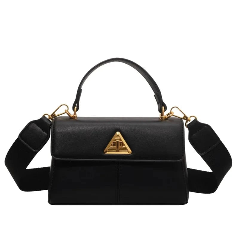 Women PU Leather Handbags Designer Triangle metal lock Ladies Shoulder Bags Fashion New Luxury Brand Female Messenger Bag
