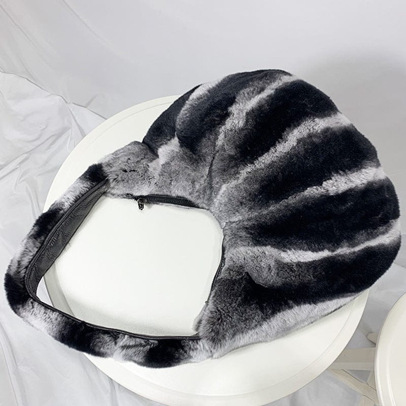 women real fur clutch envelope bag stylish genuine rex rabbit fur handbag luxury chinchilla color fur purse
