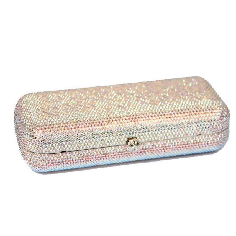 Women Rhinestones Evening Clutch Woman Resin Bag Bridal Wedding Party Dinner Wallets Prom Chain Shoulder Handbag Bling Purse