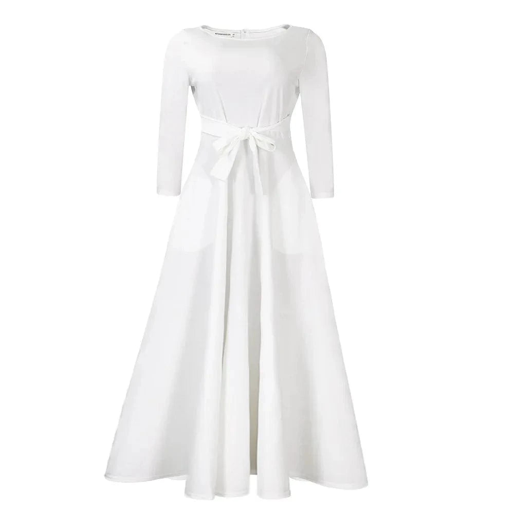Women'S 2024 Spring And Summer New Fashion Temperament Lace-Up African Plus Size Long Dresses