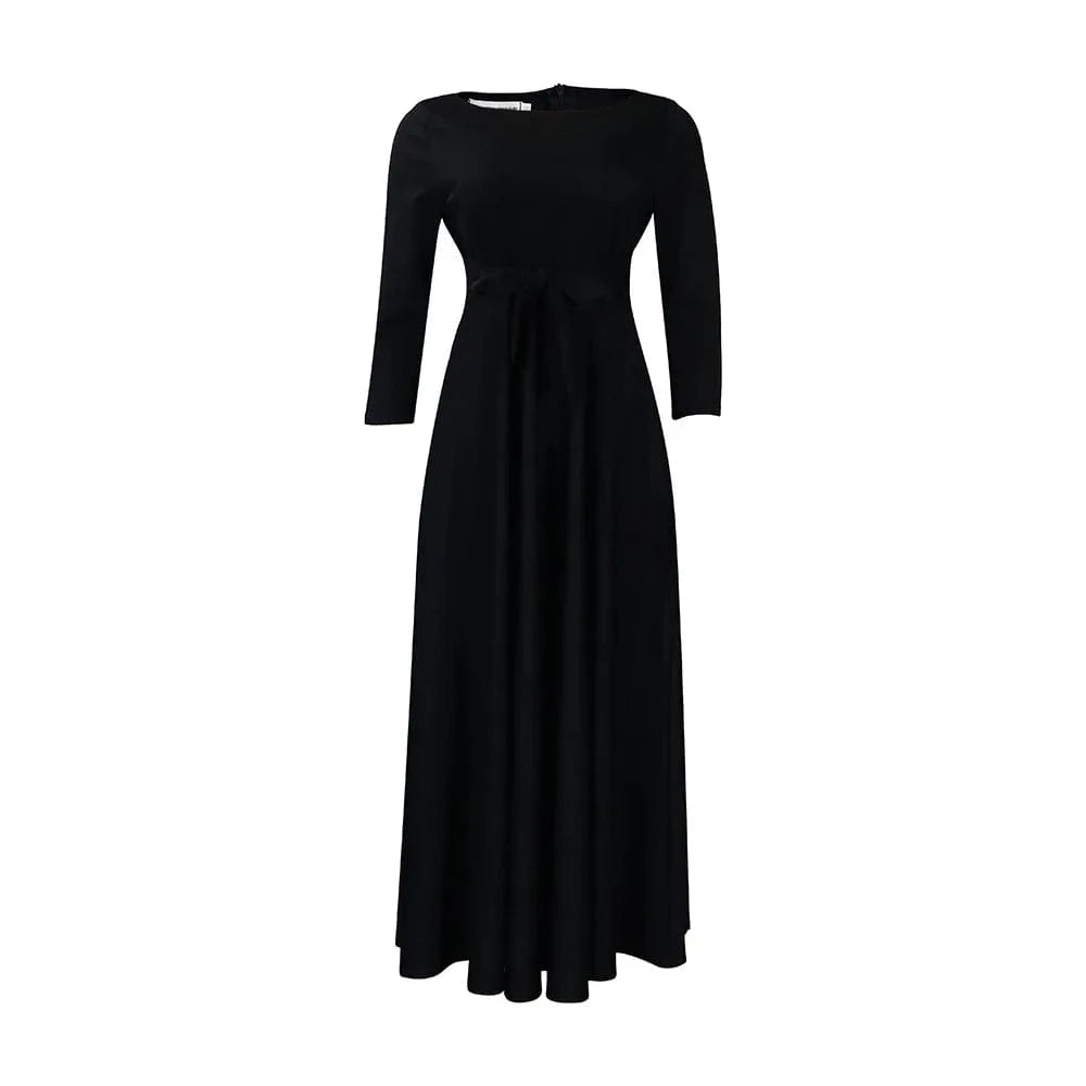 Women'S 2024 Spring And Summer New Fashion Temperament Lace-Up African Plus Size Long Dresses