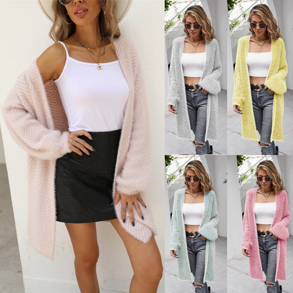 Women's Cardigan Sweater Long Coat Casual Fashion Loose Elegant Streetwear Harajuku Knitwear Tops Female Clothing Autumn Winter