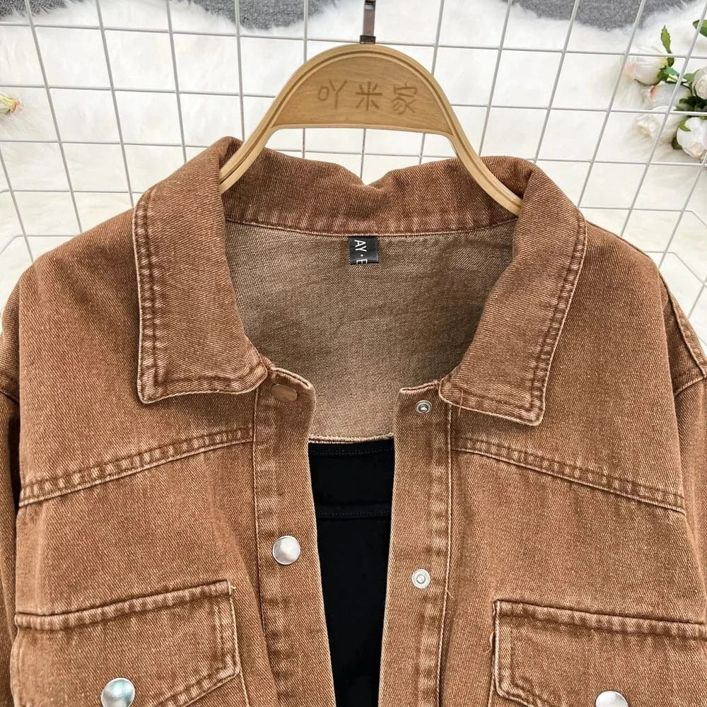 Women's Clothing 2024 Fashion Design Sense Hairy Dress New Denim Top Coat Fashion 2 Two-piece Dress