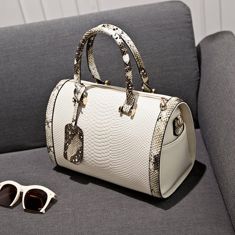 Women's Snakeskin Bag Handbag Shoulder Clutch Purse PU Leather Shoulder Bag for Ladies