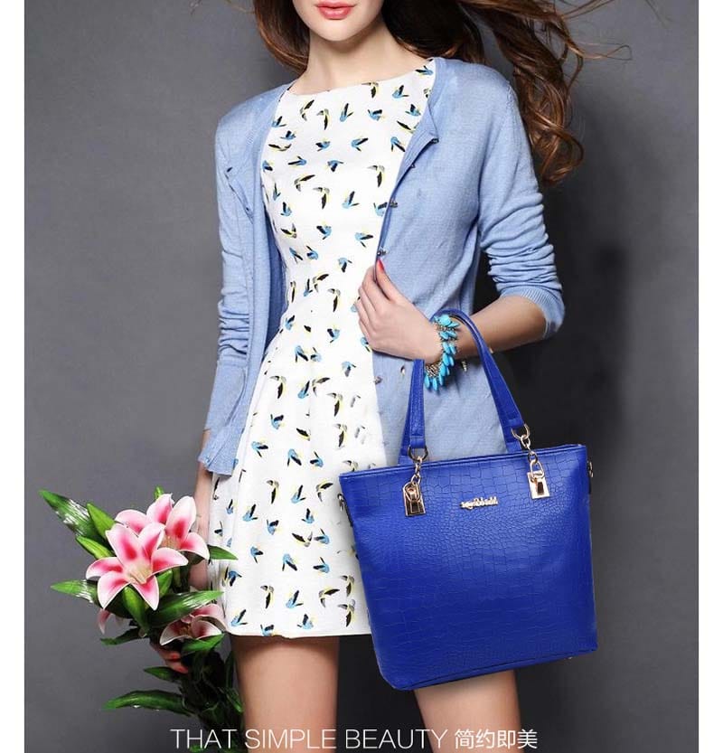 Women's Stone Pattern Handbags Set Ladies Shoulder Bags Roisse 6 Pcs Handbag Set Totes Crossbody Shoulder Bags and Purse Clutch