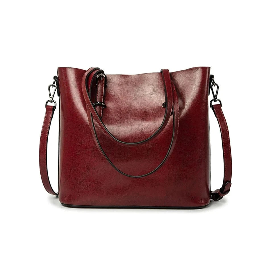 Women Shoulder Bag Fashion Women Handbags Oil Wax Leather Large Capacity Tote Bag Casual Messenger Bag