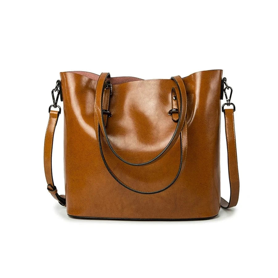 Women Shoulder Bag Fashion Women Handbags Oil Wax Leather Large Capacity Tote Bag Casual Messenger Bag