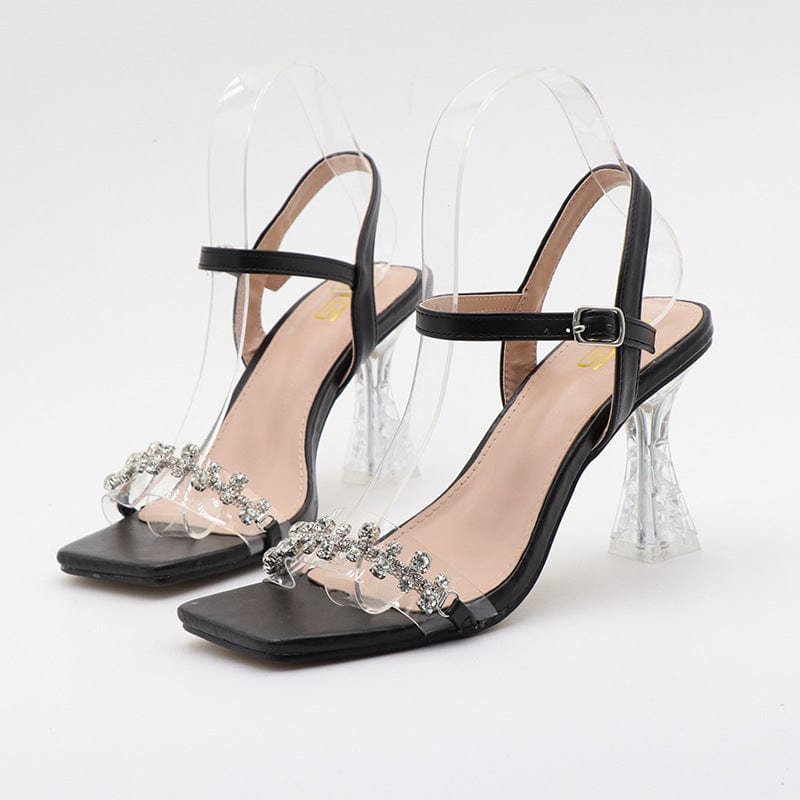 women size 6=37 / 1 Fashionable High Quality strappy sandals low heel women sandals rhinestone sandal branded