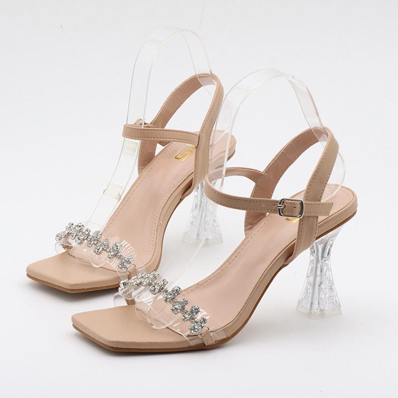 women size 9=40 / 3 Fashionable High Quality strappy sandals low heel women sandals rhinestone sandal branded