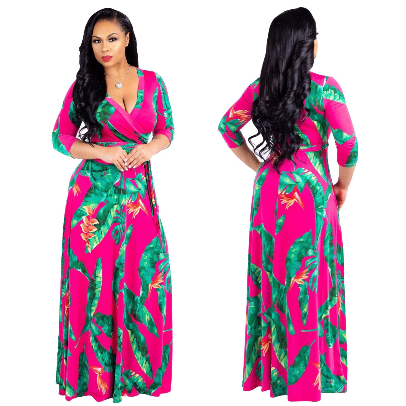 Women Summer Clothes Girls Sexy Deep V-Neck Half Sleeve Geometric Pattern Dress Clothes Trending