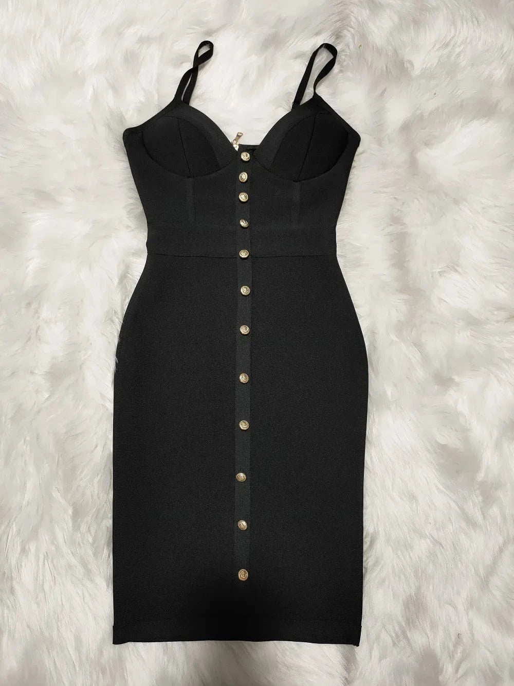 Women Summer Sexy Sleeveless Backless Blue Button Midi Bodycon Bandage Dress 2024 Elegant Party Stage Performance Dress