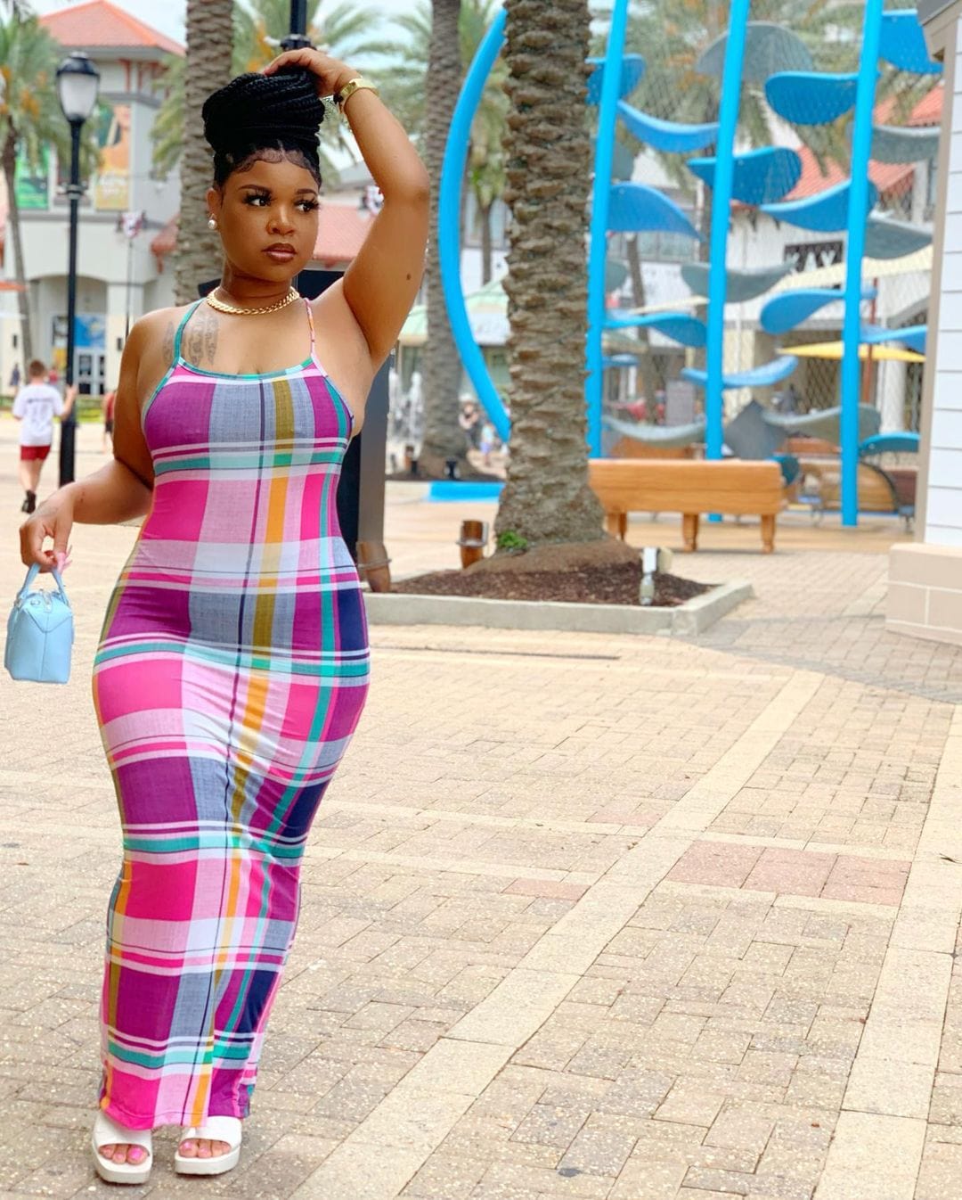 Women summer sling plaid printing midi sexy sleeveless dress women's plus size clothing closeout clothing women's plus size