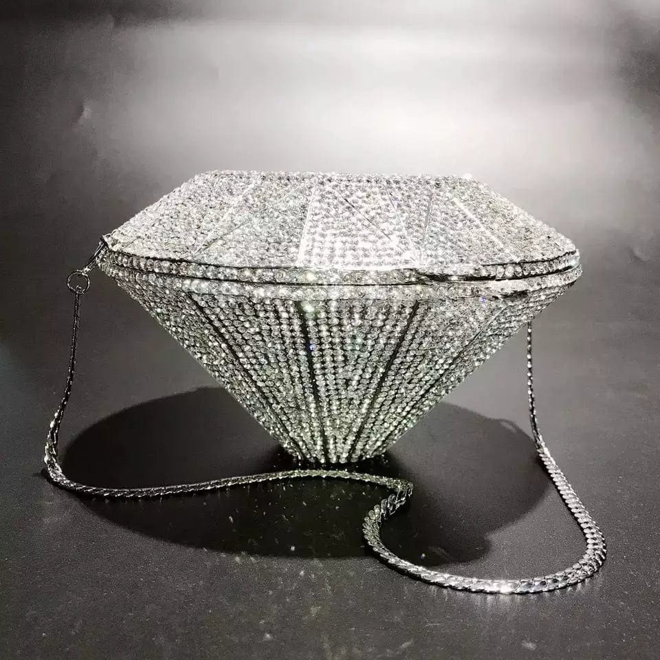 women wedding bridal bling diamond party skull handbag hand rhinestone ice cream clutch popcorn gun purse fish cake evening bags
