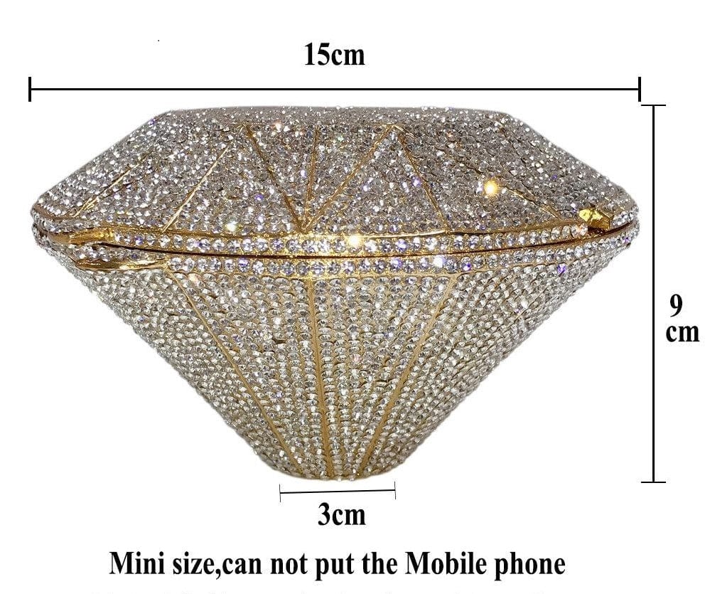 women wedding bridal bling diamond party skull handbag hand rhinestone ice cream clutch popcorn gun purse fish cake evening bags