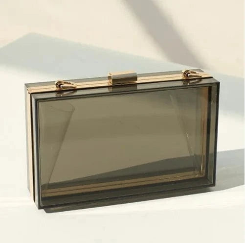 Women wedding party transparent box purses clear acrylic clutch