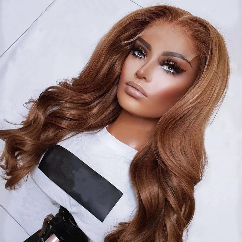 Women Wig Ombre Gray Blonde Color Loose Wave Raw Brazilian Cuticle Aligned Human Hair Transparent Lace Front Wigs
