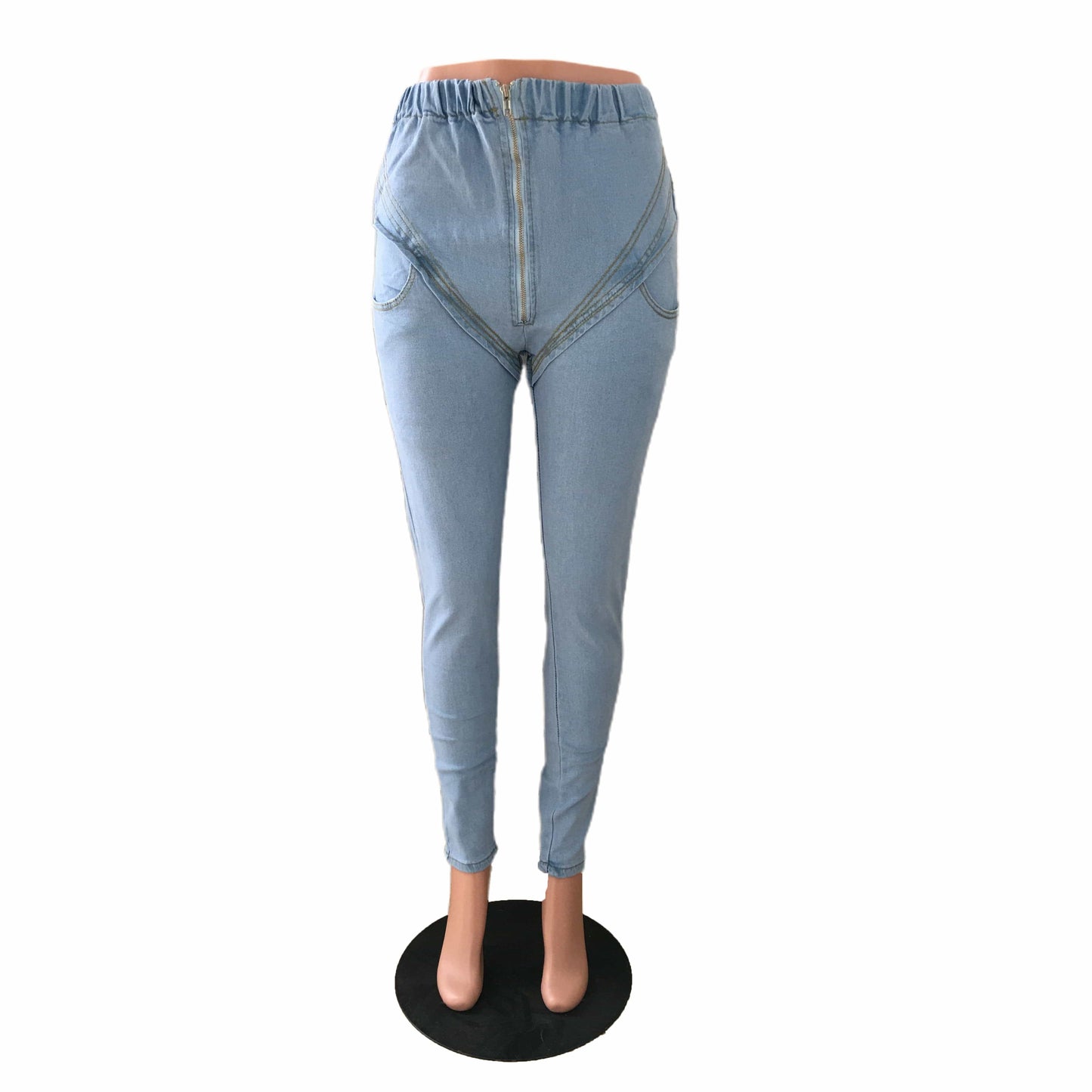 Womens Clothing 2022 Women Clothes Stretch High Waist Zipper Denim Trousers Women's Jeans
