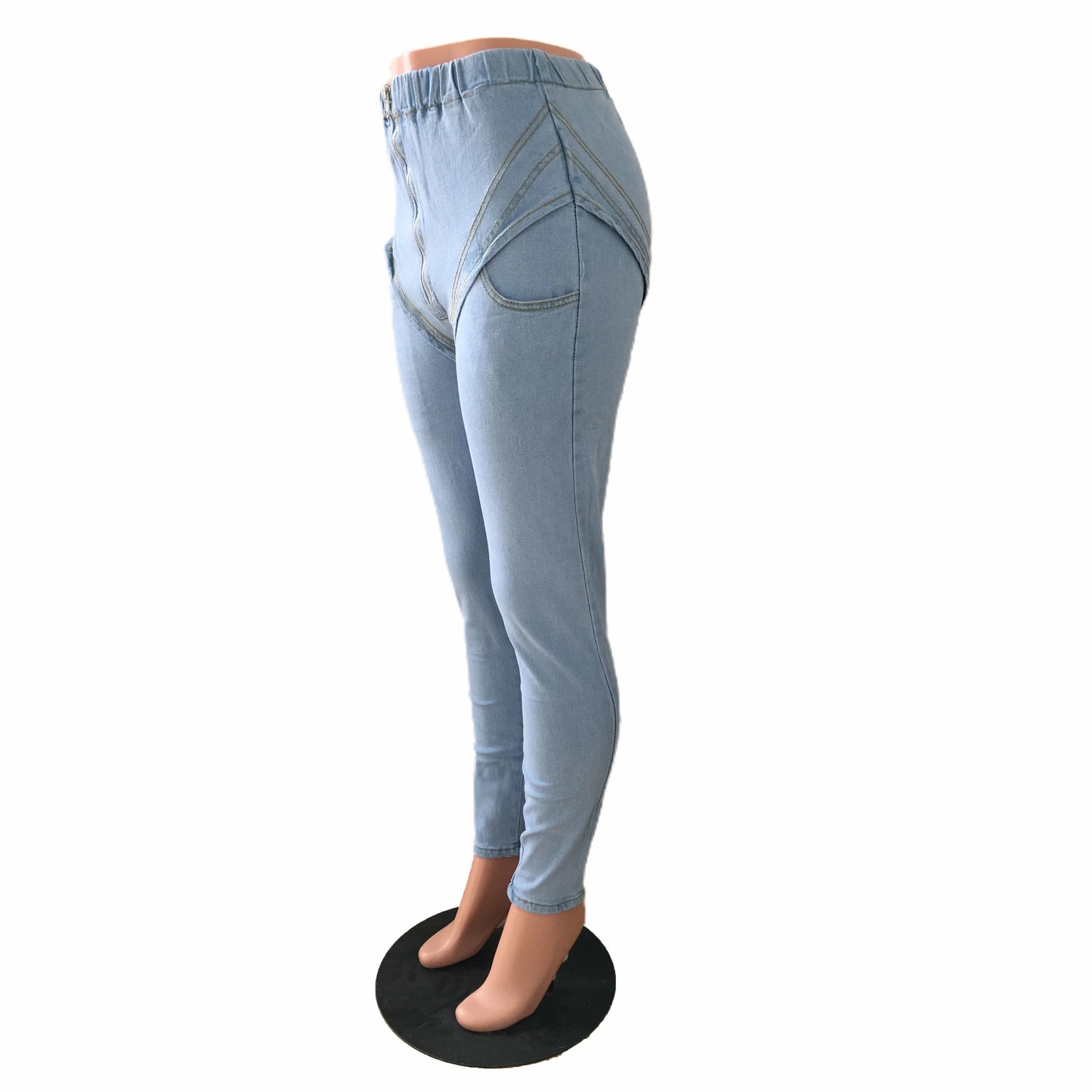 Womens Clothing 2022 Women Clothes Stretch High Waist Zipper Denim Trousers Women's Jeans