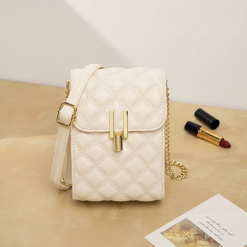 Xiaoxiangfeng high-quality texture small bag female trendy all-match one-shoulder messenger bag fashion mobile phone bag rhombus