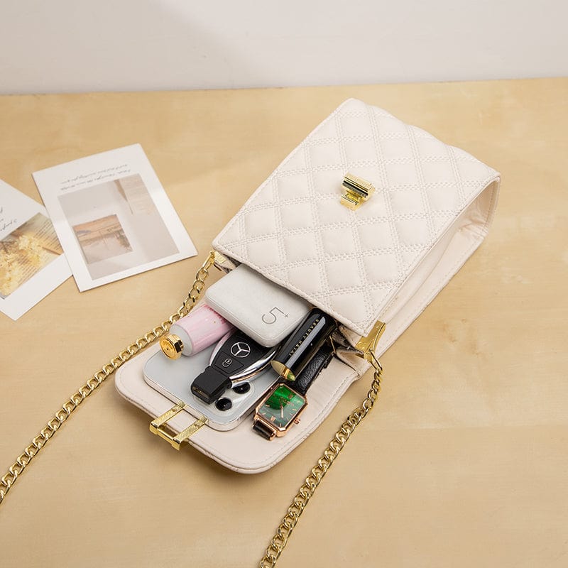 Xiaoxiangfeng high-quality texture small bag female trendy all-match one-shoulder messenger bag fashion mobile phone bag rhombus