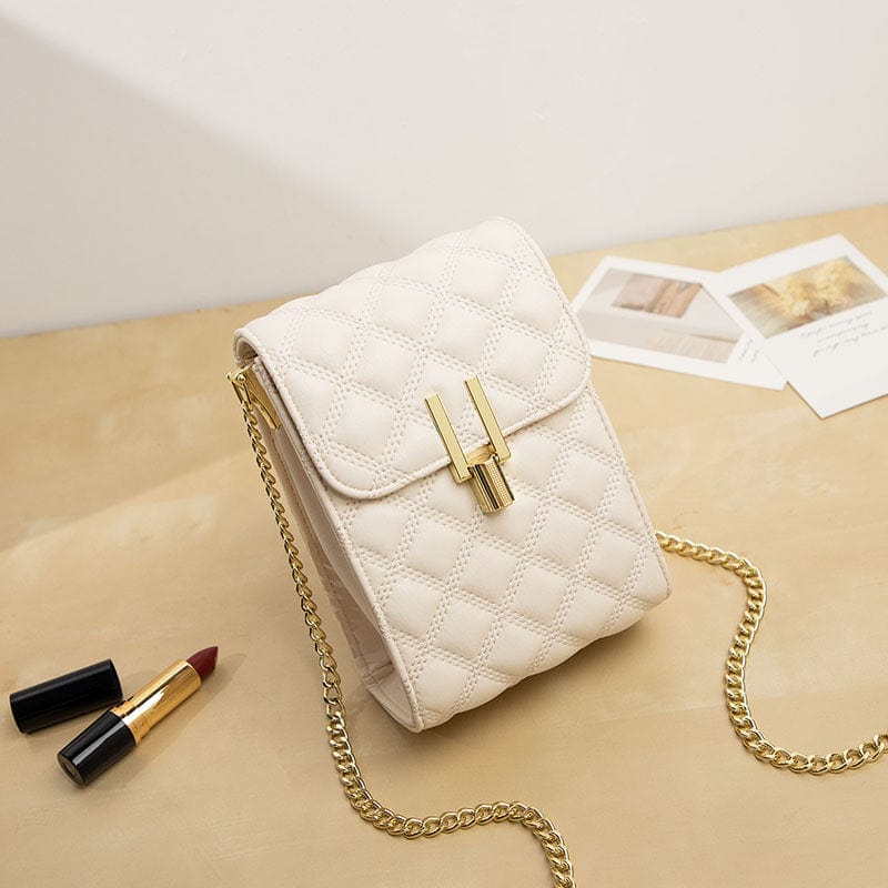 Xiaoxiangfeng high-quality texture small bag female trendy all-match one-shoulder messenger bag fashion mobile phone bag rhombus