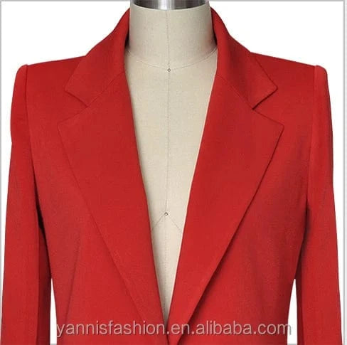 XL~5XL womens suits for office Lady Long Sleeve Lapel Neck Blazer Womens Casual Work Office Boyfriend Open Front Blazer Jacket