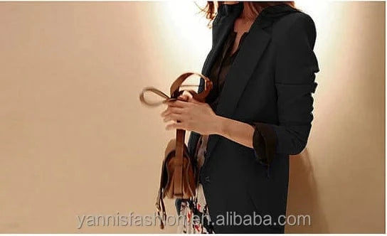 XL~5XL womens suits for office Lady Long Sleeve Lapel Neck Blazer Womens Casual Work Office Boyfriend Open Front Blazer Jacket