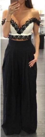 XL / black Ladies Casual Wide Leg Harem Pants With Pockets - Designer Summer Wear Chiffon Crepe Trousers For Women A319