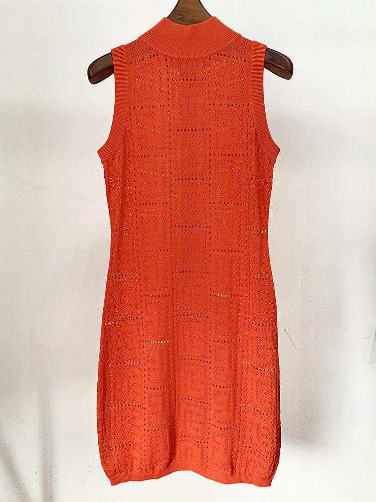 XL / Orange Sexy Celebrity Elegant Evening Party Ladies Fashion Summer Bodycon Dress
