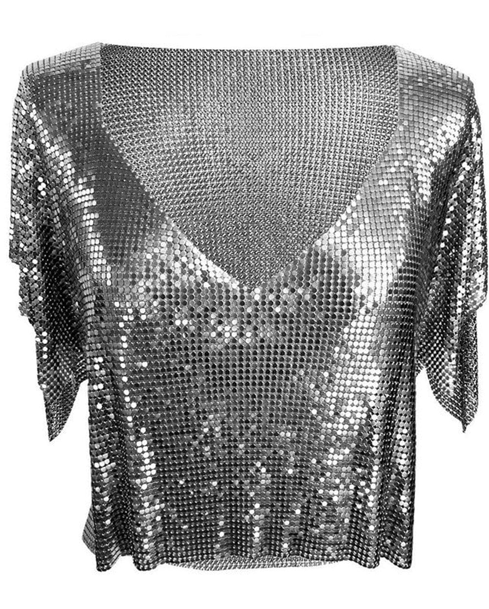 XL / silver NOVANCE YX1376 Sequin Vintage Party Glitter Metal womens summer clothing tank tops for women woman tops fashionable blouse