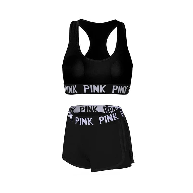 XL / White Fake Two-piece Plus Size Sports Shorts Athletic Wear Running Workout Yoga Bra Stretch Sportswear Fitness Sports Suit For Womens