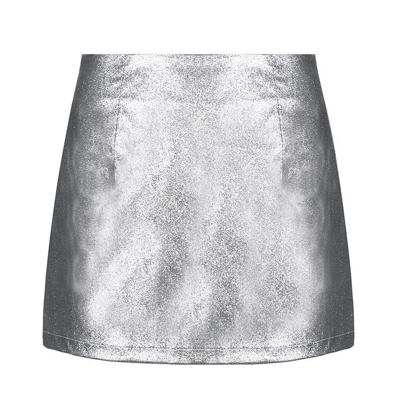 Y2K Wrap Party Skirt Club Women A Line High Waist Mini Sexy Vintage 2022 Summer Glitter Skirts