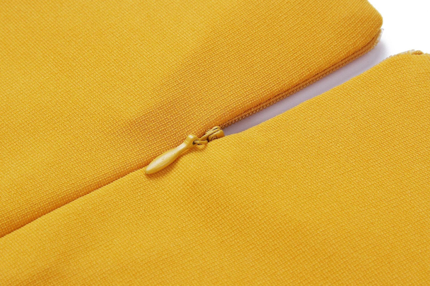 Yellow Elastic Bodycon Waist Belt Pencil Dresses Office Career Ladies