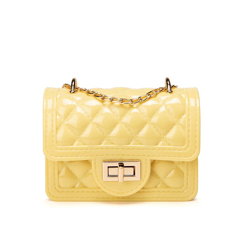 Yellow Ladies new pink red transparent colorful purses and bags mini handbag jelly shoulder bag bags for women girls