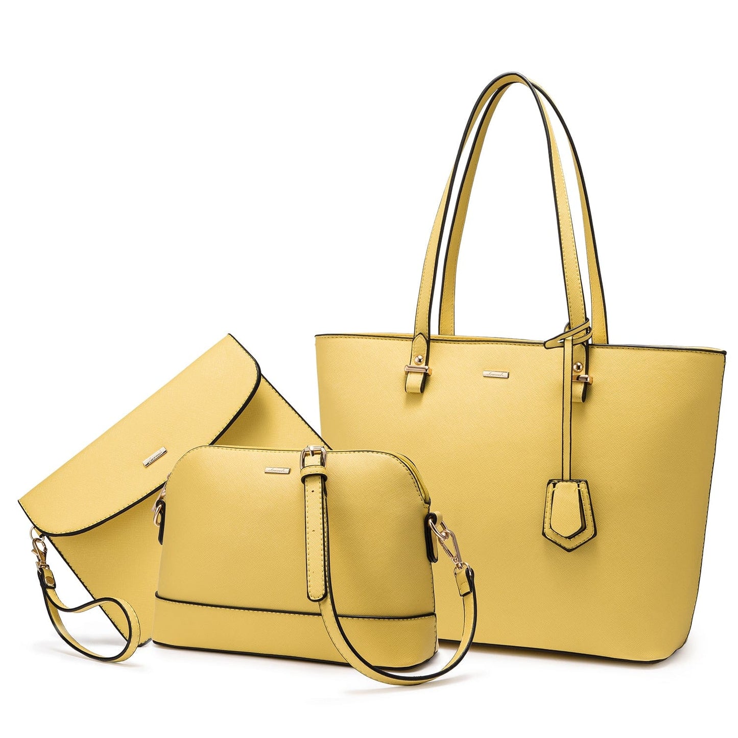 Yellow Lovevook Hot Selling Women's Purse Handbags Set for Women Office Hand Bags Ladies