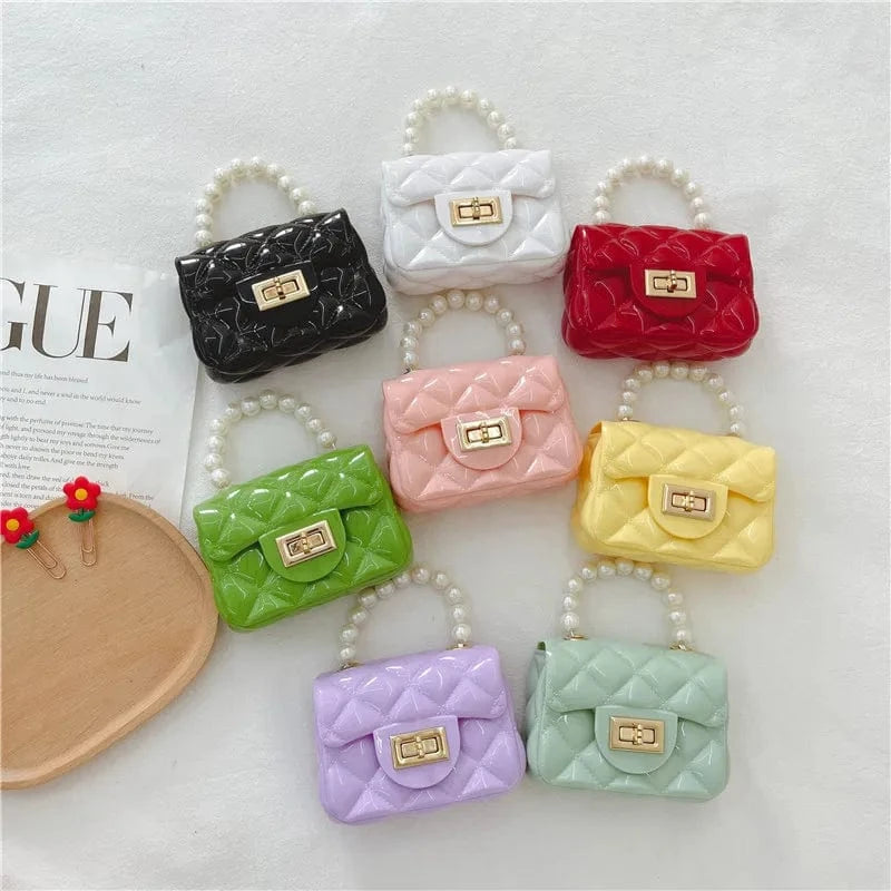 Yellow Summer hot sell kid silicone bag good price jelly beach bags multi color to choose girls jelly mini candy handbag