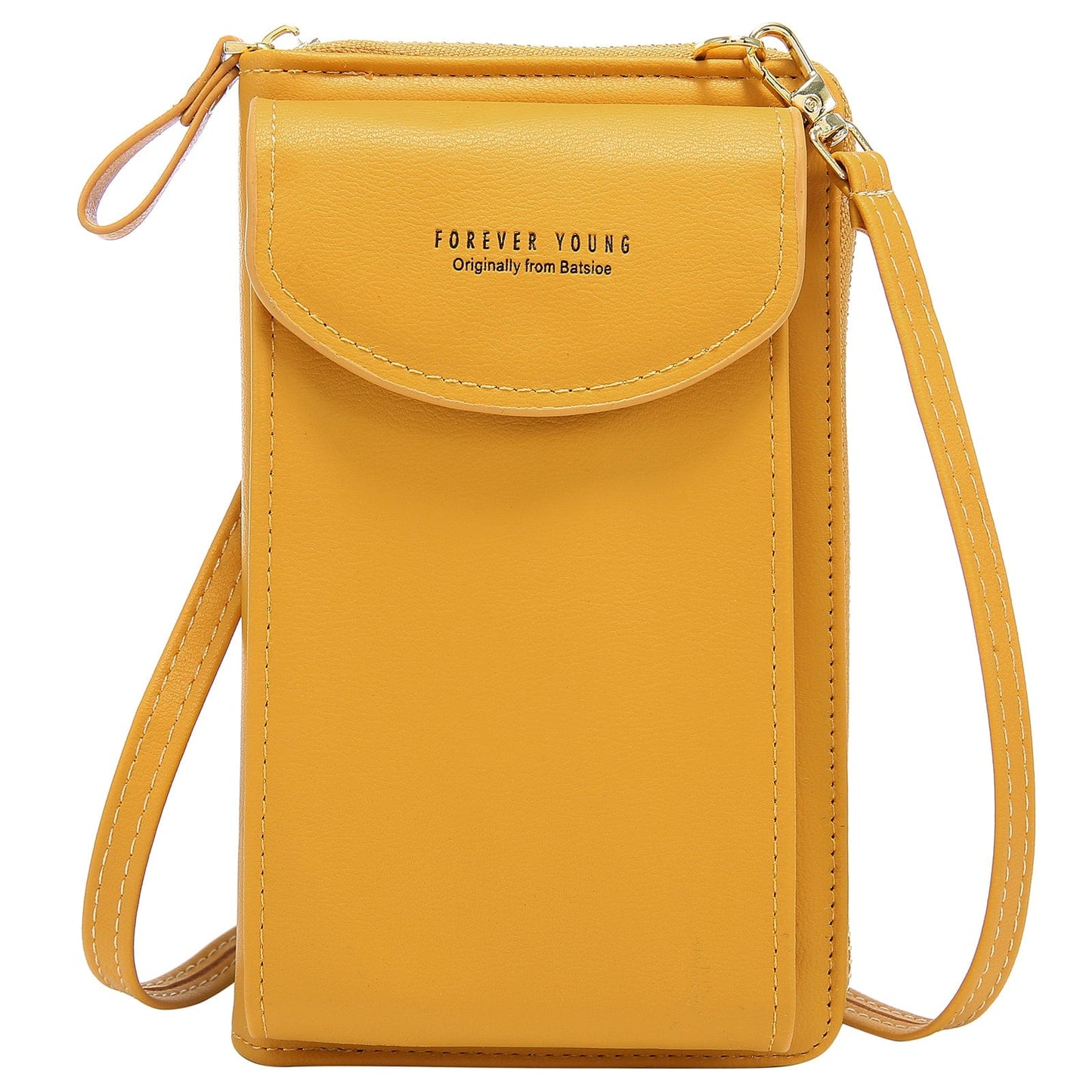 yellow-VYUB1879JF26M LOVEVOOK amazon ladies hot sale small PU leather Phone Bag with Credit Card Slots purses women leather wallets