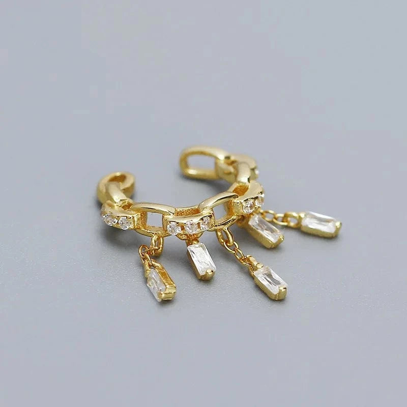 YHE0570 Gold fashion jewelry 925 silver earrings jewelry 18K gold plated sterling silver hoop earrings for women