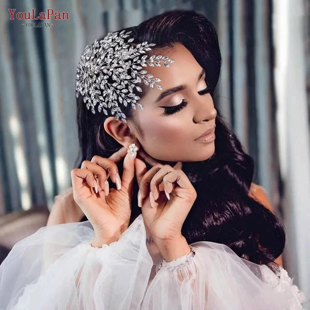 YouLaPan HP438 Exquisite Wedding Tiara Ladies Banquet Everyday Hair Accessories Bridal Rhinestone Hair Piece Wedding Headband