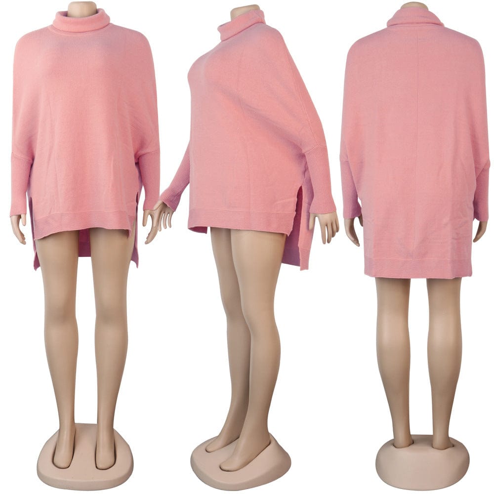 Z11588 Fashion Turtleneck top Casual women fall long sleeve winter knit Flannel sweater