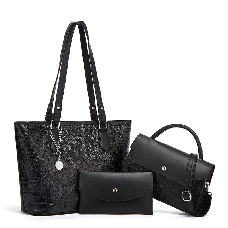 ZM909-Black Crocodile Print Lather Designer Bags Handbags Women Famous Brands Sets Shoulder Crossbody Handbag For Female 2022