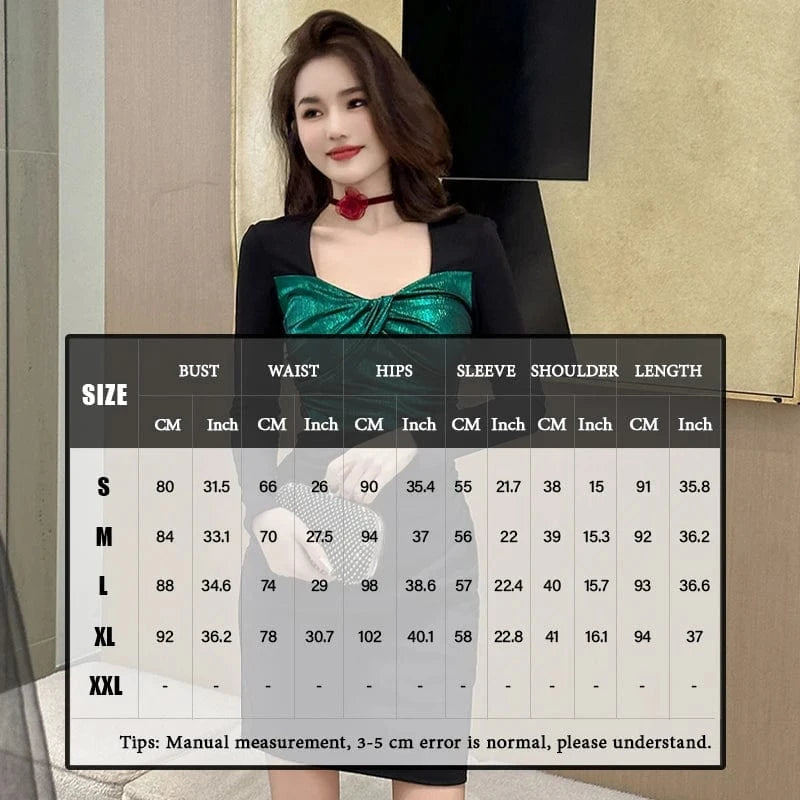 ZYHT 30759 Full Sleeve Contrast Color Ruched Metallic Bodycon Dress Casual and Stylish Women's Mini Dresses